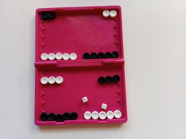 Backgammon 3D 프린트 모델 .c4d .max .obj .3ds .fbx .stl .blend 