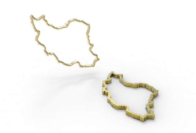 Iran pendant hollow 3D-printmodel .c4d .max .obj .3ds .fbx .stl .blend 