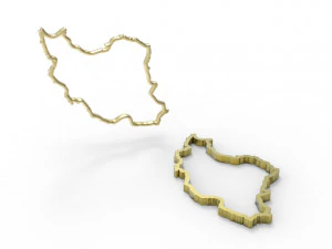 イランペンダント中空 3Dプリントモデル