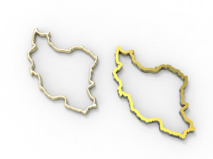 Iran pendant hollow 3D-printmodel