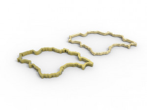 Iran pendant hollow 3D-printmodel
