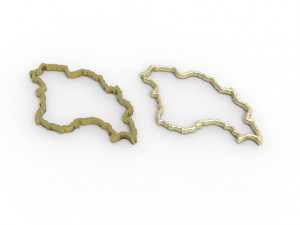 Iran pendant hollow 3D-printmodel