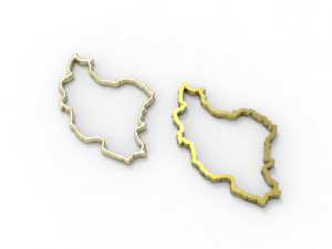Iran pendant hollow 3D-printmodel