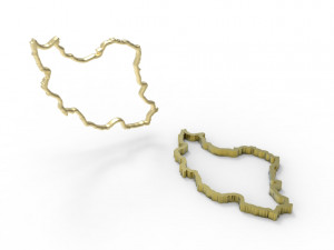 Iran pendant hollow 3D-printmodel