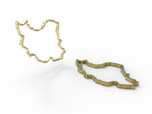 Iran pendant hollow 3D-printmodel
