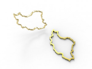 Iran pendant hollow 3D-printmodel