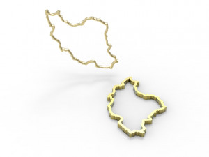 Iran pendant hollow 3D-printmodel