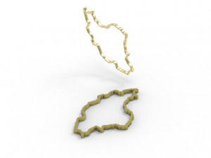 Iran pendant hollow 3D-printmodel