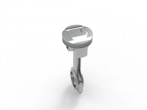 Piston and connecting rod 3D Model
