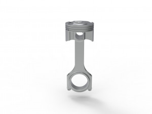 Piston and connecting rod 3D Model