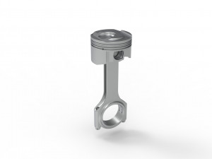Piston and connecting rod 3D Model