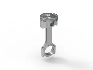 Piston and connecting rod 3D Model