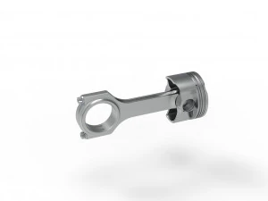 Piston and connecting rod 3D Model