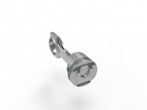 Piston and connecting rod 3D Model