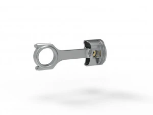 Piston and connecting rod 3D Model