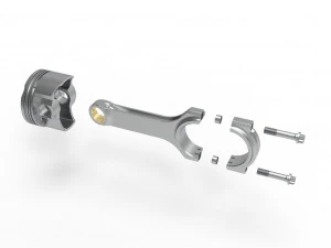 Piston and connecting rod 3D Model