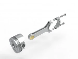 Piston and connecting rod 3D Model