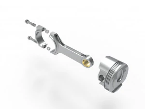 Piston and connecting rod 3D Model