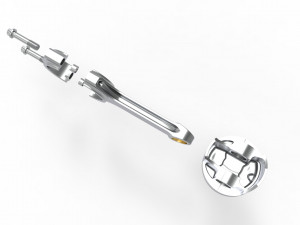 Piston and connecting rod 3D Model