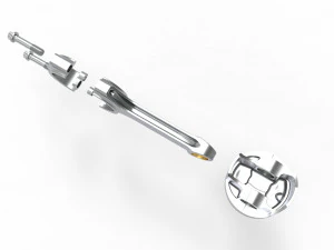 Piston and connecting rod 3D Model