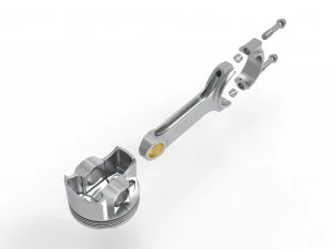 Piston and connecting rod 3D Model