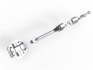 Piston and connecting rod 3D Model