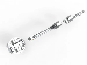 Piston and connecting rod 3D Model