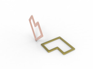 Square wire heart pendant 3Dプリントモデル