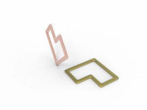 Square wire heart pendant 3D Print Model