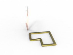 Square wire heart pendant 3Dプリントモデル