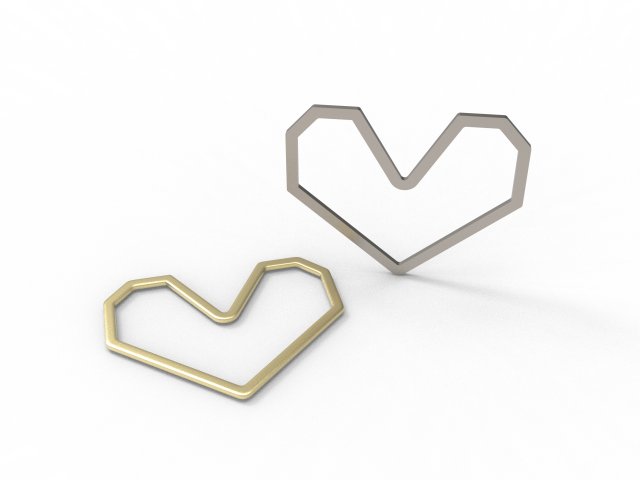 Geo hear pendant Model Cetak 3D .c4d .max .obj .3ds .fbx .stl .blend 
