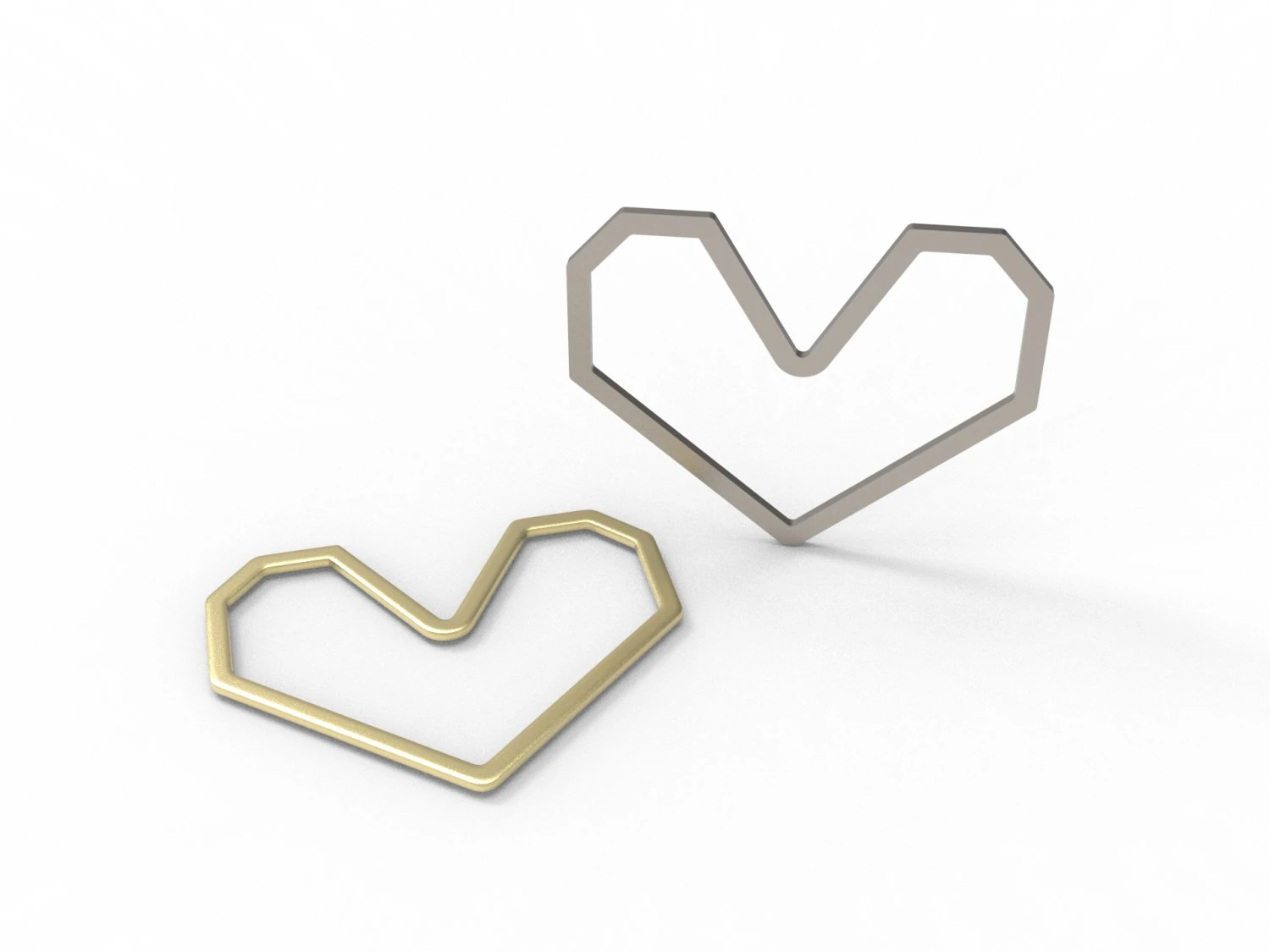Geo hear pendant 3D Print Model .c4d .max .obj .3ds .fbx .stl .blend