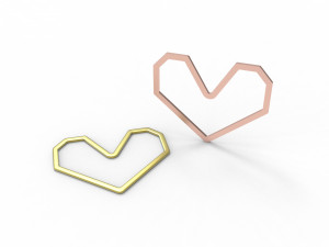 Geo hear pendant Model Cetak 3D