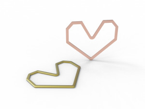 Geo hear pendant Model Cetak 3D