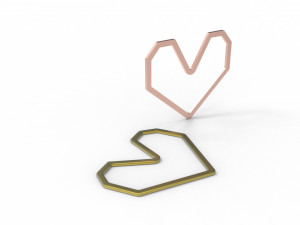 Geo hear pendant Model Cetak 3D