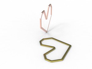 Geo hear pendant Model Cetak 3D