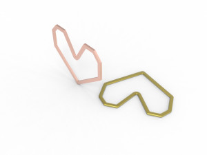Geo hear pendant Model Cetak 3D