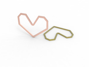 Geo hear pendant Model Cetak 3D