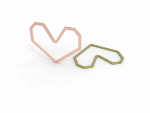Geo hear pendant 3D Print Model
