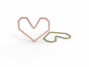 Geo hear pendant Model Cetak 3D