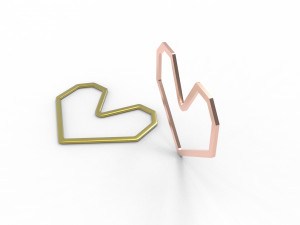 Geo hear pendant Model Cetak 3D