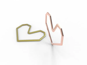 Geo hear pendant 3D Print Model