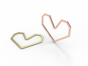 Geo hear pendant Model Cetak 3D