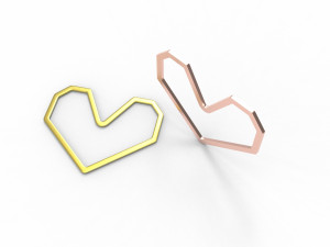 Geo hear pendant Model Cetak 3D