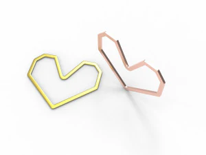 Geo hear pendant 3D Print Model