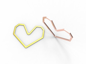 Geo hear pendant Model Cetak 3D