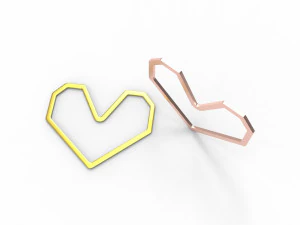 Geo hear pendant 3D Print Model