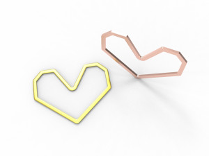 Geo hear pendant Model Cetak 3D