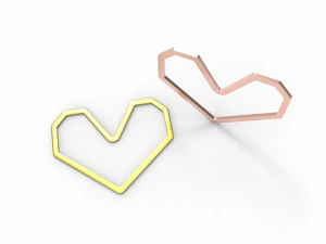 Geo hear pendant 3D Print Model