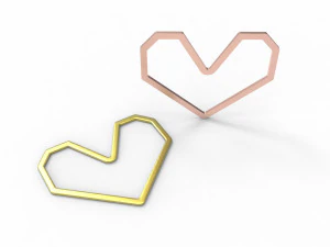 Geo hear pendant 3D Print Model